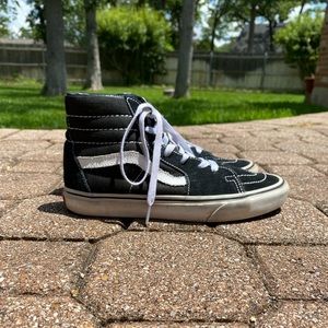 High Top Black Vans, Women's Size 7.5